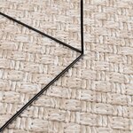 vidaXL Tapis de surface HUARTE Crème 200 x 80 cm Polyester