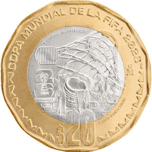 Monnaie FIFA WORLD CUP 26 Monterrey Cupronickel 20 Pesos Mexico 2026