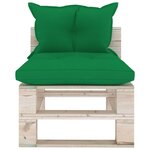 Vidaxl salon de jardin palette 8 pièces avec coussins bois de pin