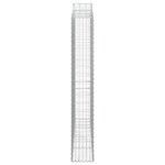 vidaXL Paniers à gabions arqués 2 Pièces 200x30x200/220 cm fer galvanisé