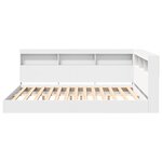 vidaXL Lit bibliothèque Blanc 160x200 cm Bois d'ingénierie