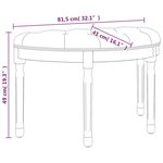 Banc banquette meuble chambre 81 5 x 41 x 49 cm tissu gris foncé 02_0010660