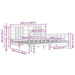 vidaXL Cadre de lit sans matelas 200x200 cm bois massif de pin