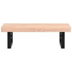 vidaXL Étagère de vasque murale acier et bois massif de hêtre