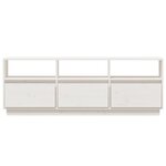 vidaXL Meuble TV Blanc 140x37x50 cm Bois de pin massif