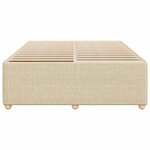 vidaXL Cadre de lit sans matelas crème 160x200 cm tissu
