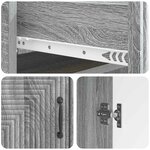 vidaXL Buffet Sonoma gris 66 x 34 5 x 89 5 cm Bois d'ingénierie