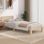 vidaXL Cadre de lit Bois de pin massif 90x200 cm