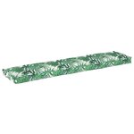 vidaXL Coussin de palette Floral Motif de feuille 180 x 40 x 8 cm
