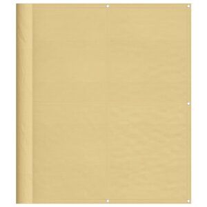 vidaXL Écran de balcon sable 120x500 cm 100  polyester oxford
