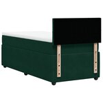 vidaXL Sommier à lattes de lit avec matelas Vert foncé 90x200 cm