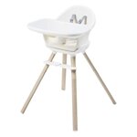 Chaise haute bébé évolutive 8 en 1  Chaise haute/Réhausseur/Tabouret/Bureau  De 6 mois à 5 ans  Beyond White2 Eco