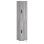 vidaXL Buffet haut Sonoma gris 34 5x34x180 cm Bois d'ingénierie