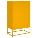 vidaXL Buffet haut jaune moutarde 68x39x111 5 cm acier