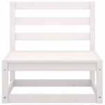 vidaXL Salon de jardin 2 Pièces avec coussins Blanc Bois de pin massif