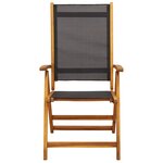 vidaXL Chaises pliables de jardin lot de 2 Bois d'acacia et textilène