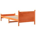 vidaXL Cadre de lit sans matelas cire marron 90x200 cm bois pin massif