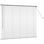 vidaXL Store de Fenêtre avec des rideaux Gris foncé Aluminium