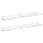 vidaXL Étagère Murale 2 pc Marbre blanc 60 x 9 x 3 cm