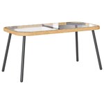 vidaXL Ensemble de canapé de jardin 4 Pièces Naturel polyrotin