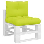 vidaXL Coussins de palette lot de 2 vert vif tissu