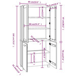 vidaXL Buffet HAMAR Bois massif de pin Blanc