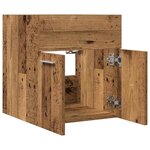 vidaXL Meuble lavabo de salle de bain vieux bois bois d'ingénierie