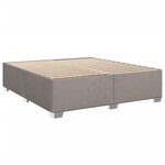 vidaXL Sommier à lattes de lit avec matelas Taupe 200x200 cm Tissu