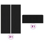 Ensemble de meubles TV vidaXL 4 pièces Chêne noir Bois d'ingénierie