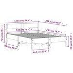 vidaXL Cadre de lit sans matelas 140x200 cm bois massif de pin