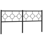 vidaXL Tête de lit de remplacement métal noir 180 cm