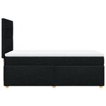 vidaXL Sommier à lattes de lit et matelas Noir 80x200 cm Tissu