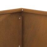 vidaXL Foyer carré marron 60x60x35 cm en acier résistant aux intempéries