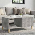 vidaXL Table basse Gris béton 90 x 50 x 40 cm Bois d'ingénierie