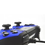 Manette filaire SteelPlay Metaltech Bleue pour PS4