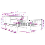 vidaXL Lit bibliothèque sans matelas blanc 200x200 cm bois pin massif