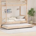 vidaXL cadre de lit Naturel Bois de pin 100 x 200 cm