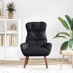 vidaXL fauteuil Noir 69 x 74 x 93 cm Cuir artificiel