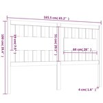 vidaXL Tête de lit Blanc 165 5x4x100 cm Bois massif de pin