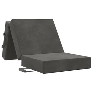 vidaXL Canapé-lit pliable 75 x 67 x 45 cm Gris foncé