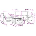 vidaXL Ensemble de canapés d'extérieur 6 Pièces Blanc et Beige