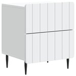 vidaXL Cabinet de chevet Blanc 43 x 34 5 x 49 5 cm Bois d'ingénierie