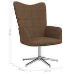 vidaXL Chaise de relaxation avec tabouret Marron Tissu