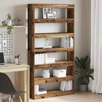 vidaXL Bibliothèque Marron Bois d'ingénierie