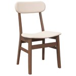 vidaXL Chaises à manger coussins 2 Pièces marron bois massif caoutchouc