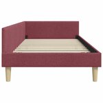 vidaXL Cadre de lit d'angle Autre Rouge bordeaux 90 x 190 cm