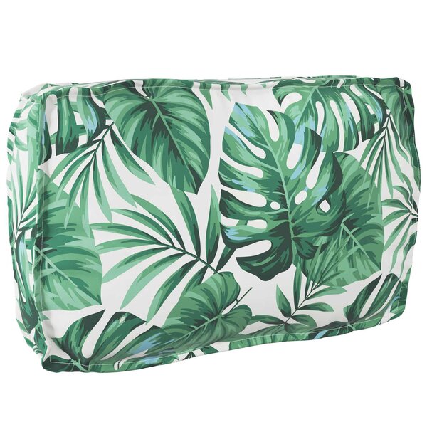 vidaXL Coussin Tissu Oxford Motif feuilles 70 x 40 x 12 cm