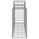 vidaXL Panier de gabions arqué 200x50x80/100 cm Fer galvanisé