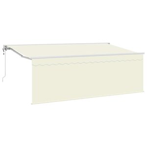 vidaXL Auvent Rétractable Crème 400 x 200 cm Polyester et Aluminium