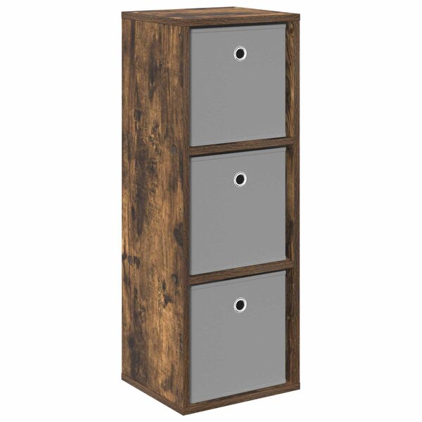vidaXL Buffet avec tiroir Chêne fumé 30 5 x 27 x 84 5 cm
